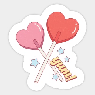 heart shaped lollipop for valentines day Sticker